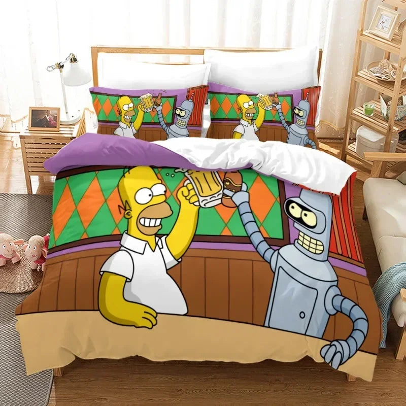 Housse de Couette Les Simpson Robot