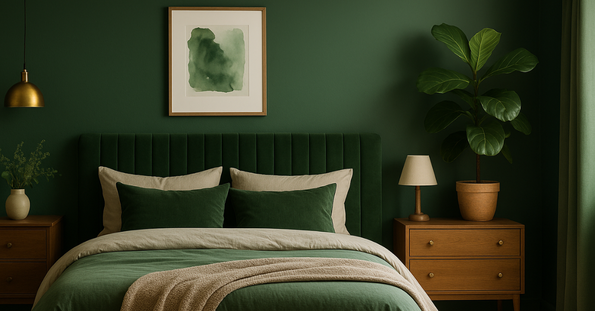 Vert en chambre : l’élégance naturelle à adopter sans hésiter - Royaume des Rêves
