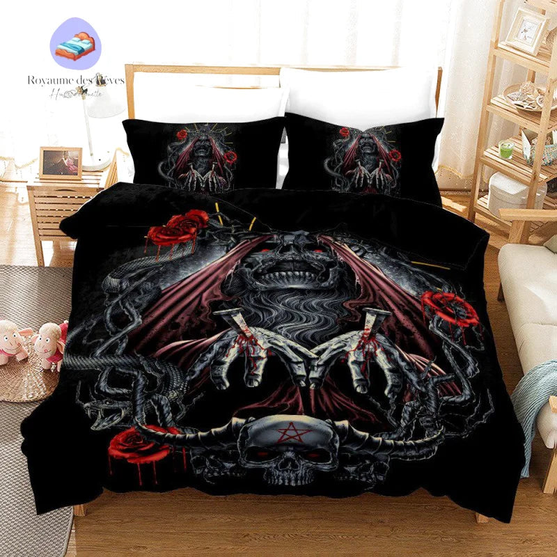 Housse de Couette Tête de mort