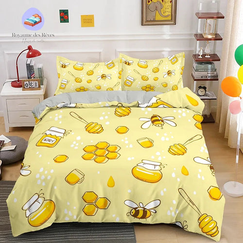 Housse de Couette Abeille Miel
