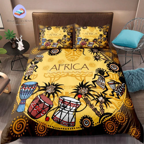 Africa Djembe Duvet Cover