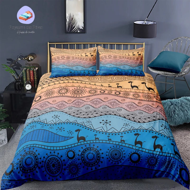 Housse de Couette Africaine 2 Personnes