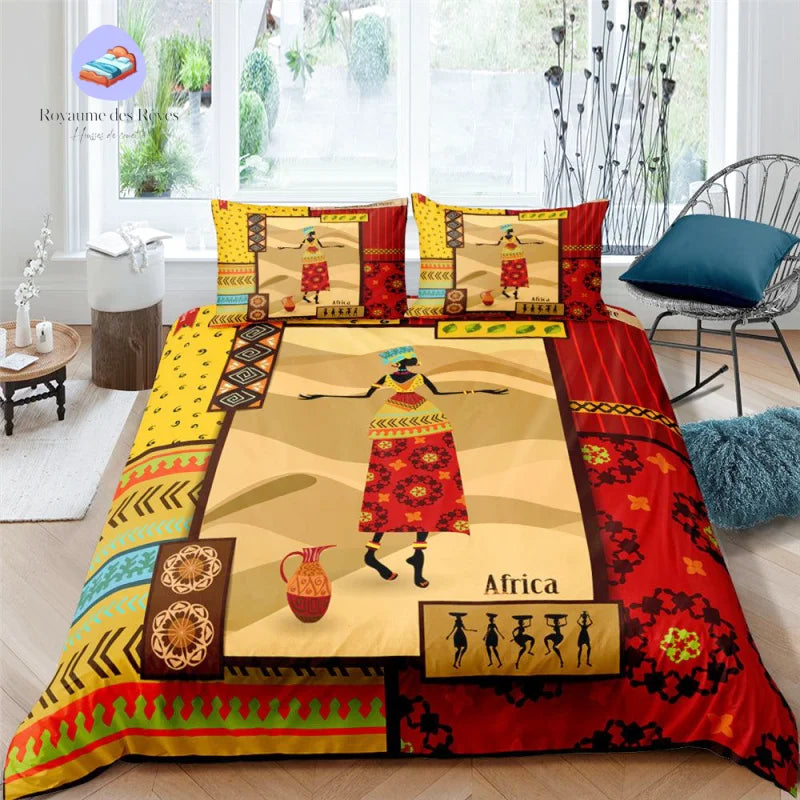Housse De Couette Style Africain - Afro Élégance Housse De Couette Style Africain - Afro Élégance