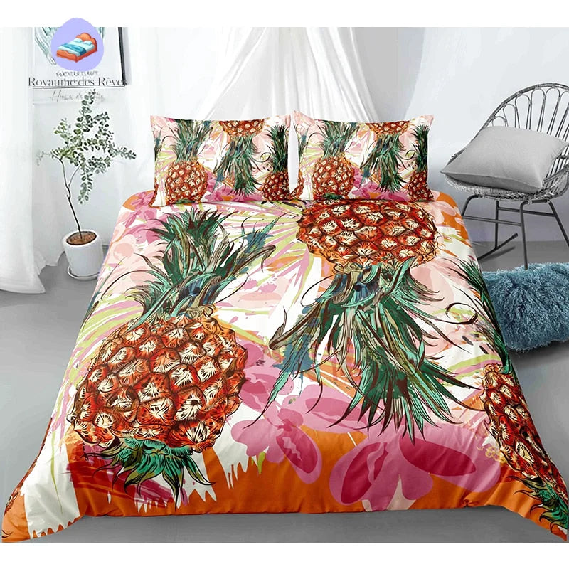 Housse de Couette Ananas Colorée