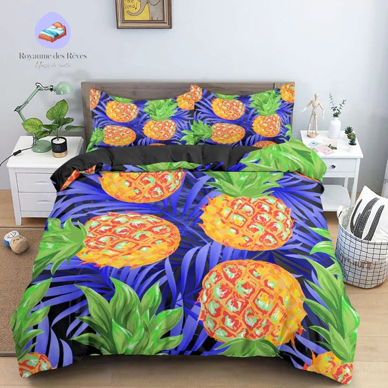 Housse de Couette Ananas Nature