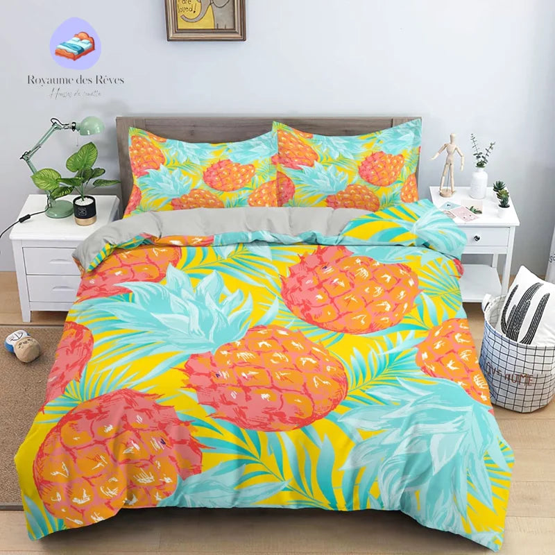 Housse de Couette Ananas Tropicale