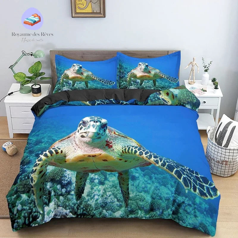 Turtle Animal Duvet Cover