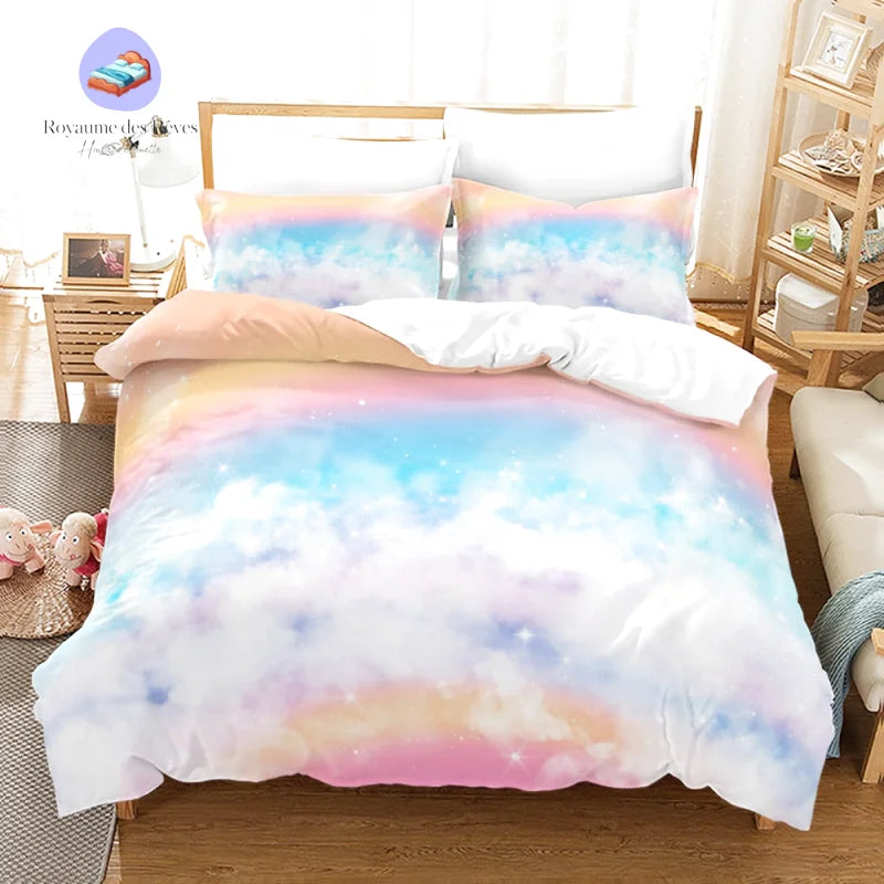Housse de Couette Arc en Ciel Douillet
