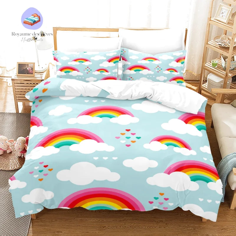 Housse de Couette Arc en Ciel Enfant