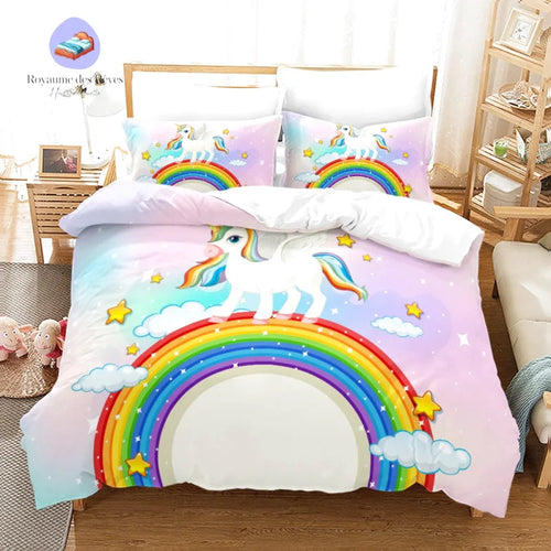Copripiumino arcobaleno unicorno