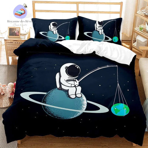 Funda nórdica Astronauta Saturno