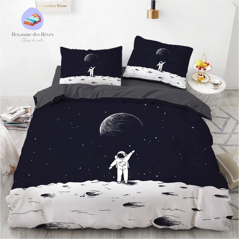 Housse de Couette Astronaute Terre Lune