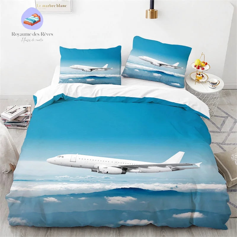 Housse de Couette Avion Aéroplane