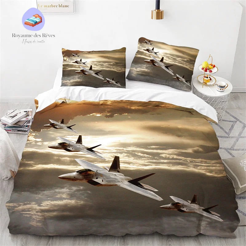 Housse de Couette Avion Armée de l'Air