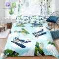 Housse de Couette Avion Bleu & Vert