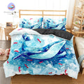 Blauwe vinvis dekbedovertrek