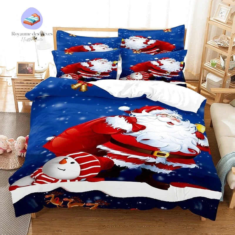 Bettbezug mit Weihnachtsmann-Bart