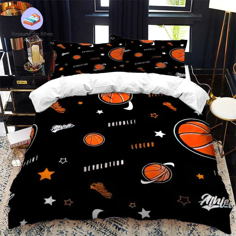Housse de Couette Basket Ballon Orange