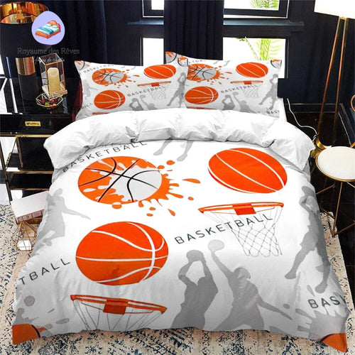 Weißer Basketball-Bettbezug