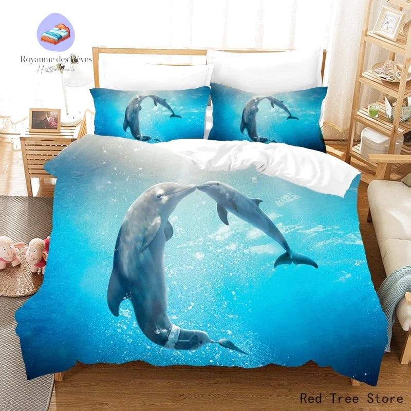 Housse de Couette Bébé Dauphin