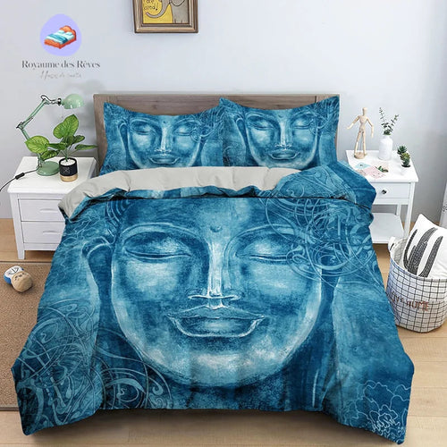 Blue Buddha Duvet Cover