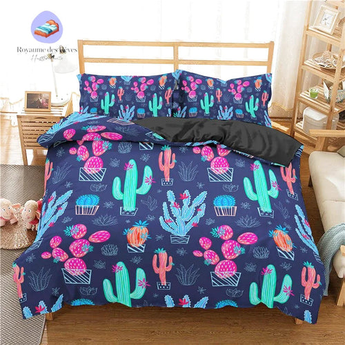 Colorful Cactus Duvet Cover