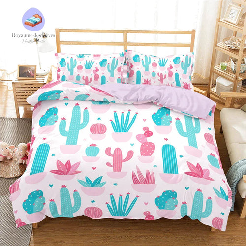 Cactus Duvet Cover for Girls