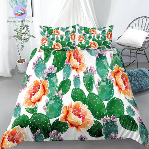 Cactus Flower Duvet Cover