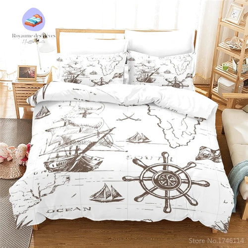 Treasure Map Duvet Cover