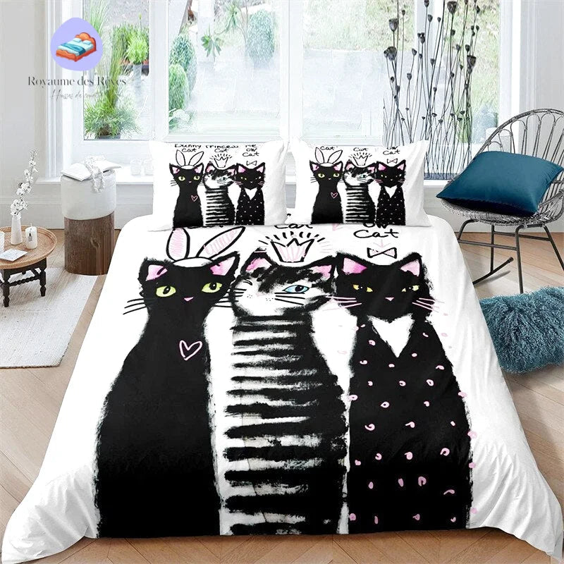 Housse de Couette Chat 2 Personnes