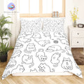 Housse de Couette Chat Blanche