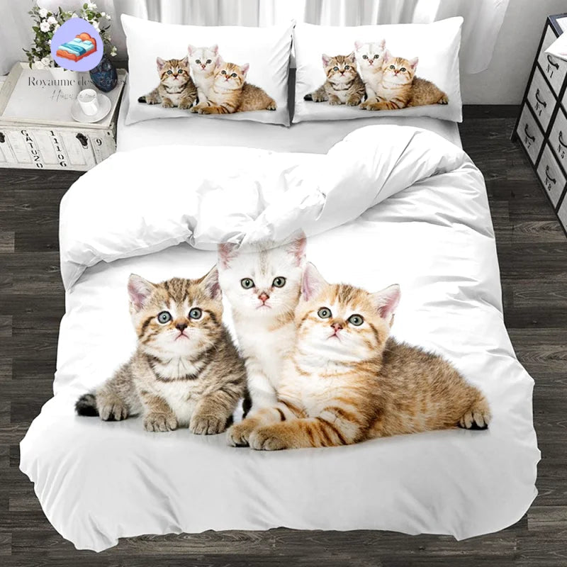 Housse de Couette Chat Mignon