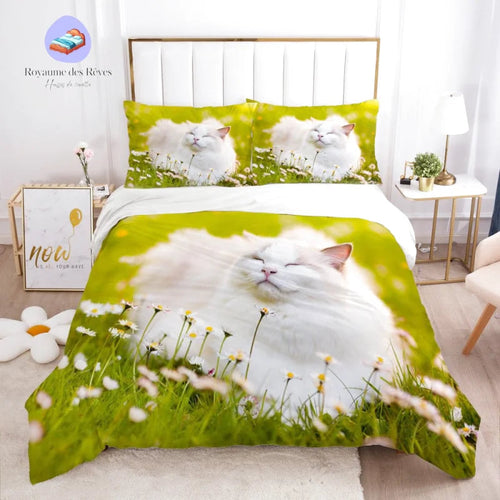 Housse de Couette Chat Nature