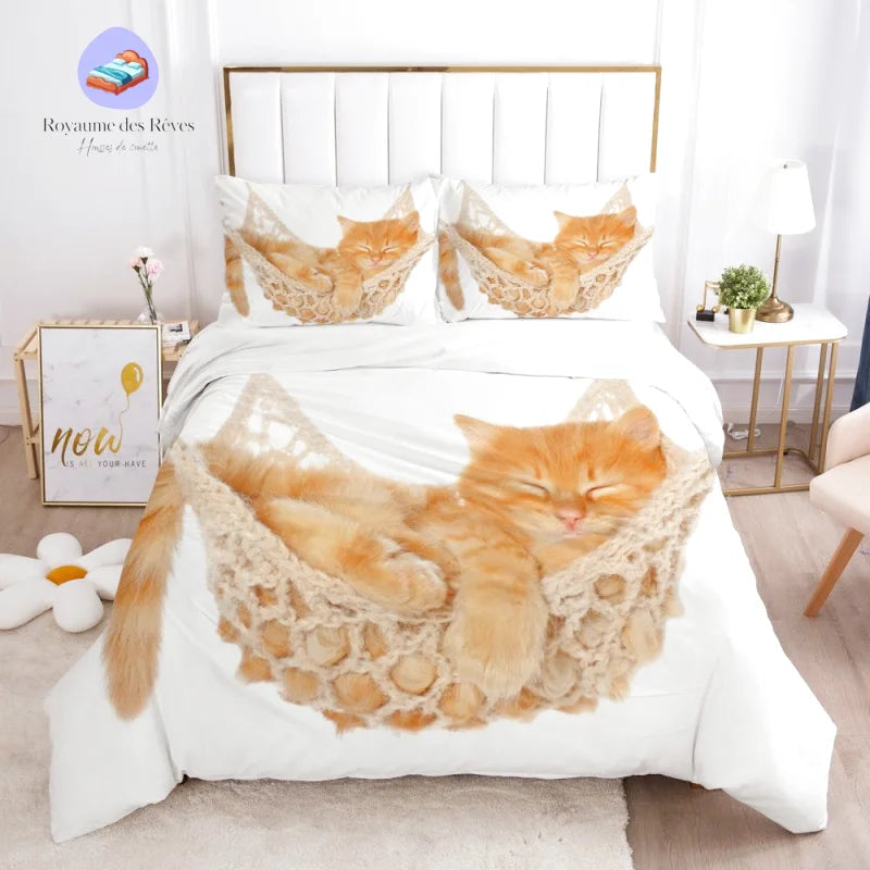 Housse de Couette Chat Roux