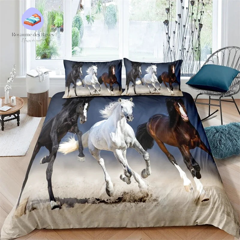 Housse de Couette Cheval 2 Personnes