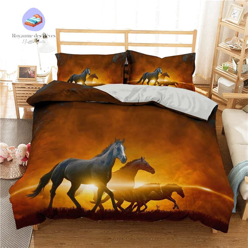 Natur-Pferd-Bettbezug