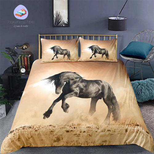 Caballo negro Funda nórdica