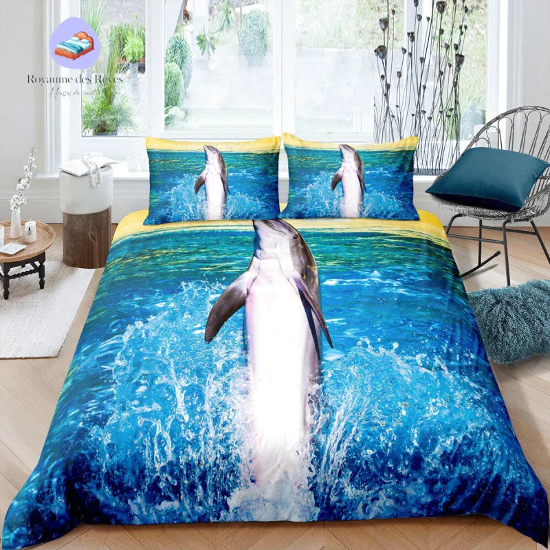 Housse de Couette Dauphin Nageoire