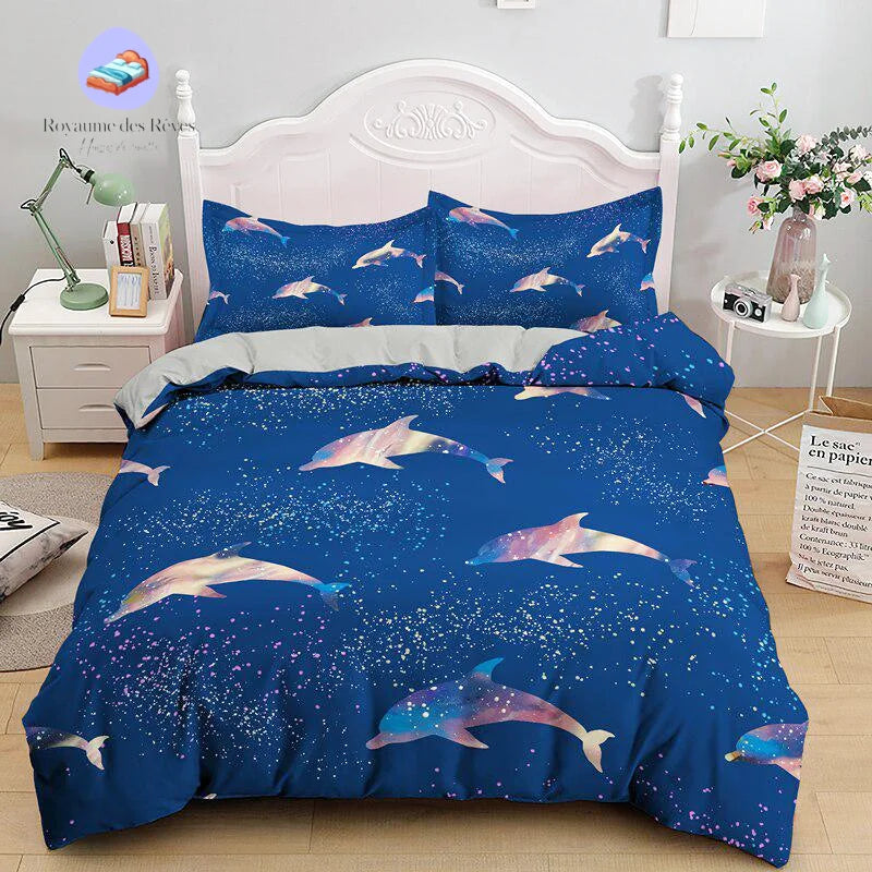Housse de Couette Dauphin Océan