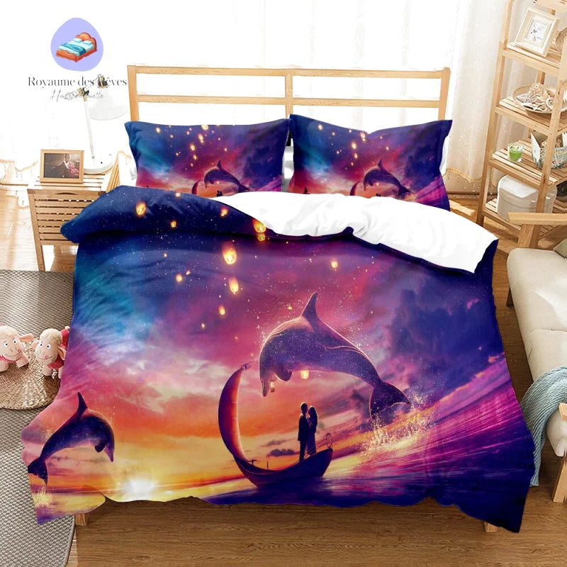 Housse de Couette Dauphin Rose