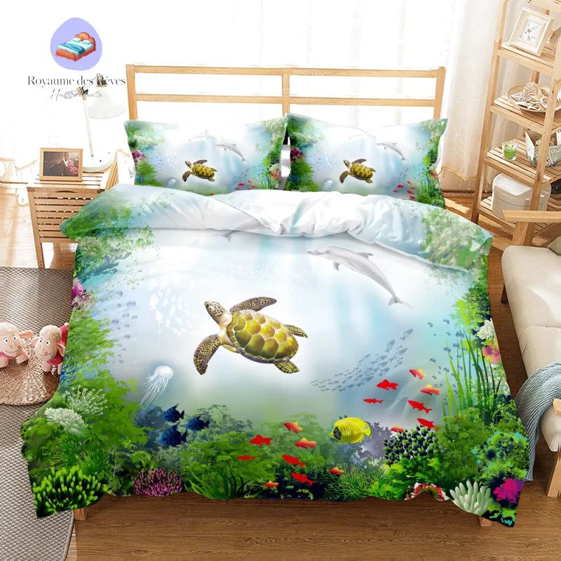 Housse de Couette Dauphin Tortue