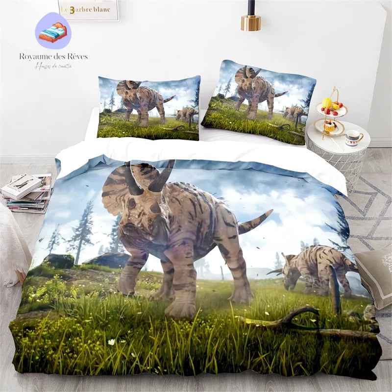 Housse de Couette Dinosaure Triceratops