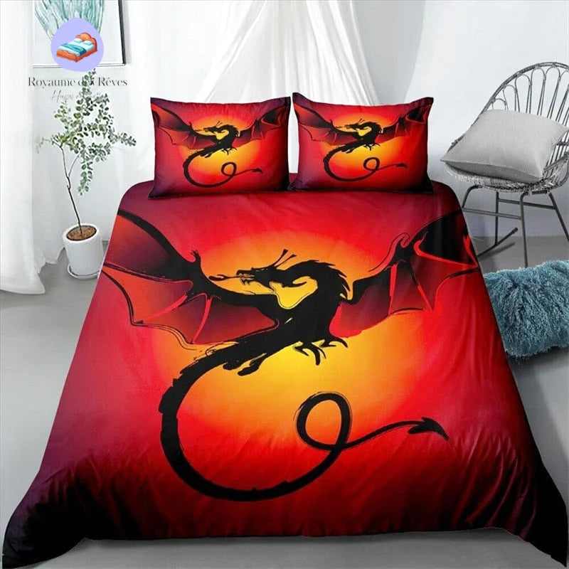 Housse de Couette Dragon Animal Mythique