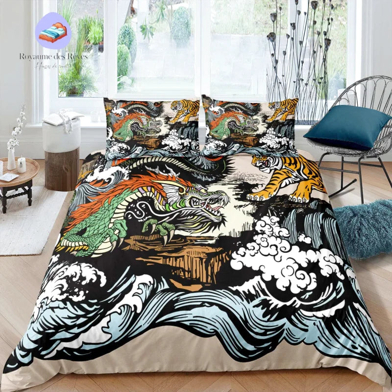 Housse de Couette Dragon Dessin