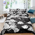 Housse de Couette Dragon Noir & Blanc