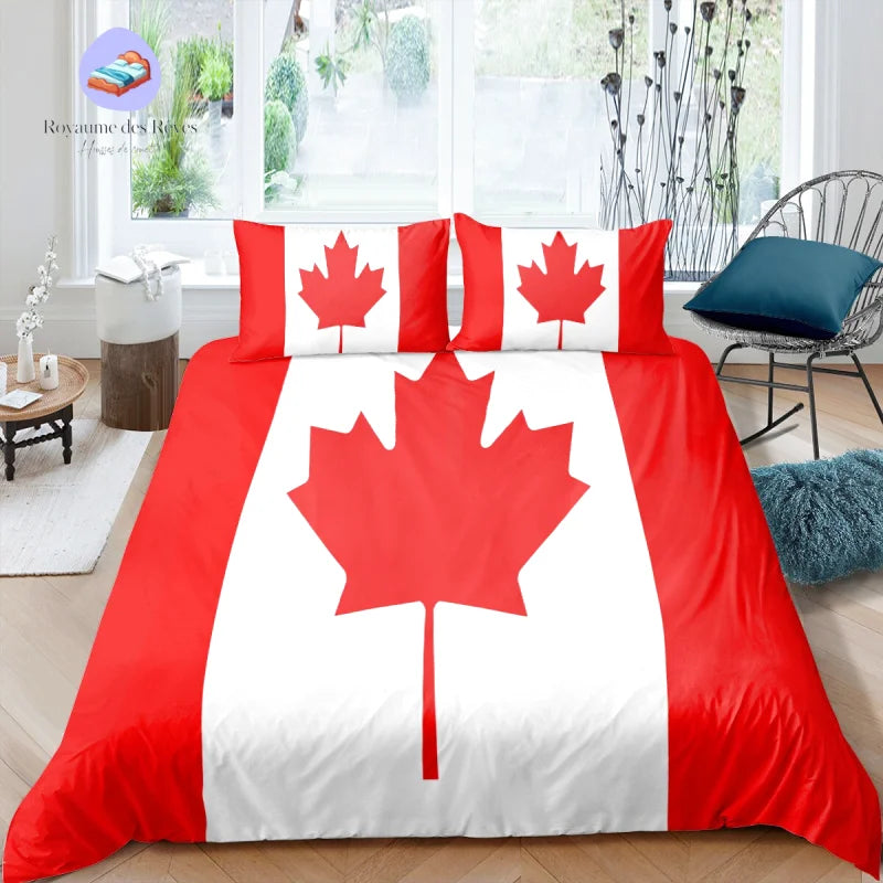 Dekbedovertrek met Canadese vlag