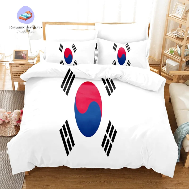 Housse de Couette Drapeau Corée du Sud