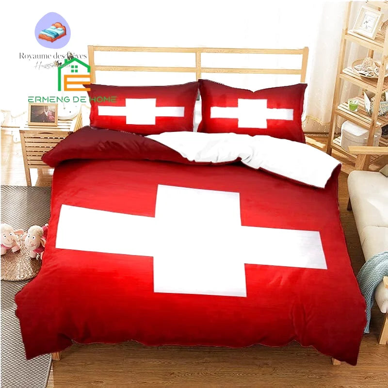 Housse de Couette Drapeau Suisse
