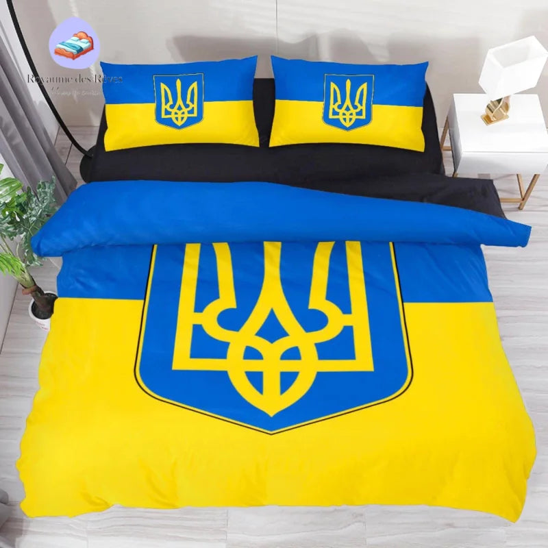 Dekbedovertrek met Oekraïense vlag