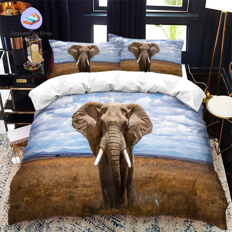 Afrikanischer Elefanten-Bettbezug